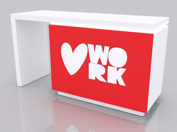 MOD-1744 Waterfall Workstation Counter -- Optional Graphic Upgrade